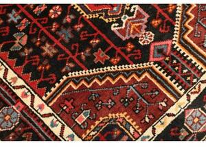 Tappeto Hamadan Stilizzato Rosso Nero 101x152 Cm