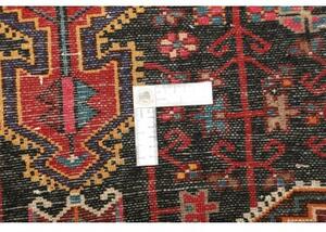 Tappeto Hamadan Stilizzato Rosso Nero 101x152 Cm
