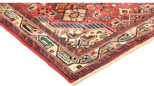 Tappeto Hamadan Stilizzato Rosso Corallo Blu 100x158 Cm