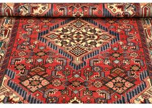 Tappeto Hamadan Stilizzato Rosso Corallo Blu 100x158 Cm