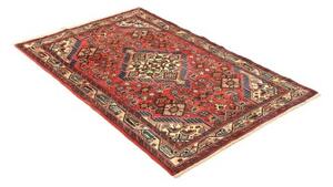 Tappeto Hamadan Stilizzato Rosso Corallo Blu 100x158 Cm