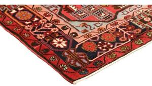 Tappeto Hamadan Stilizzato Rosso Blu Scuro 110x160 Cm