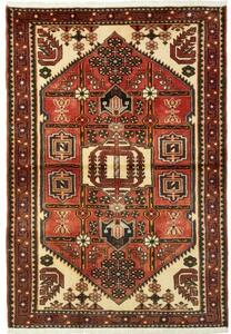 Tappeto Hamadan Stilizzato Rosso Mattone Avorio 104x150 Cm