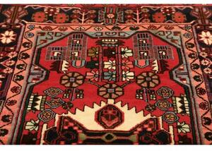 Tappeto Hamadan Stilizzato Rosso Blu Scuro 110x160 Cm