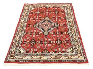 Tappeto Hamadan Stilizzato Rosso Blu 102x154 Cm