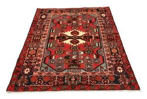 Tappeto Hamadan Stilizzato Rosso Blu Scuro 110x160 Cm