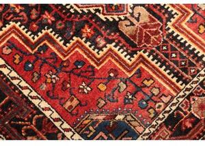 Tappeto Hamadan Stilizzato Rosso Blu Scuro 113x186 Cm