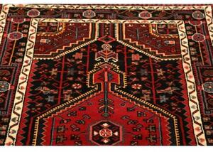 Tappeto Hamadan Stilizzato Rosso Nero 101x152 Cm