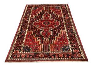Tappeto Hamadan Stilizzato Rosso Blu Scuro 113x186 Cm
