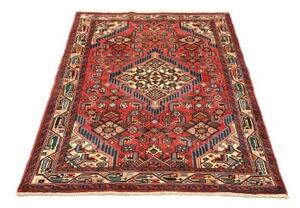 Tappeto Hamadan Stilizzato Rosso Corallo Blu 100x158 Cm