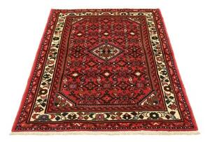 Tappeto Hamadan Stilizzato Rosso Verde Scuro 100x142 Cm