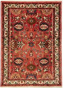 Tappeto Hamadan Stilizzato Rosso Blu Scuro 100x140 Cm