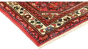 Tappeto Hamadan Stilizzato Rosso Verde Scuro 100x142 Cm