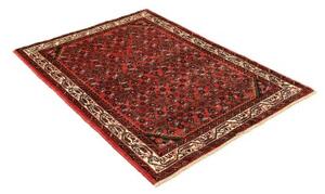 Tappeto Hamadan Stilizzato Rosso Nero 110x155 Cm