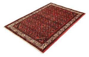 Tappeto Hamadan Stilizzato Rosso Nero 110x155 Cm
