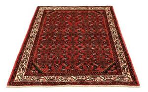 Tappeto Hamadan Stilizzato Rosso Nero 110x155 Cm