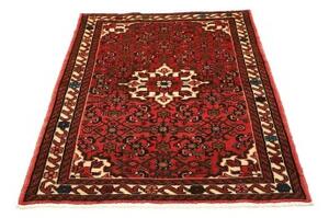 Tappeto Hamadan Stilizzato Rosso Avorio 104x148 Cm