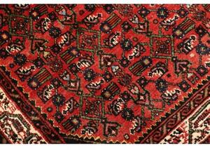 Tappeto Hamadan Stilizzato Rosso Nero 110x155 Cm