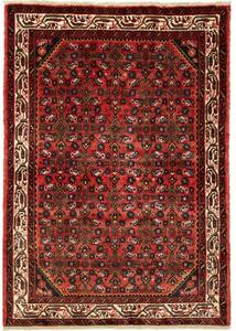 Tappeto Hamadan Stilizzato Rosso Nero 110x155 Cm