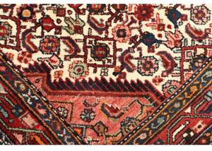 Tappeto Hamadan Stilizzato Rosso Mattone Avorio 103x160 Cm