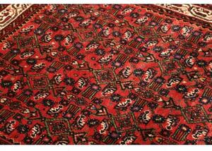 Tappeto Hamadan Stilizzato Rosso Nero 110x155 Cm
