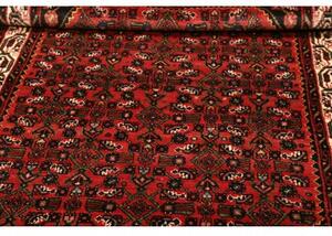 Tappeto Hamadan Stilizzato Rosso Nero 110x155 Cm