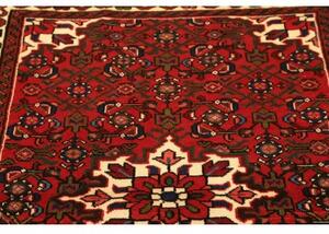 Tappeto Hamadan Stilizzato Rosso Avorio 104x148 Cm