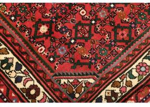 Tappeto Hamadan Stilizzato Rosso Verde Scuro 100x142 Cm