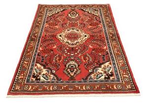 Tappeto Hamadan Stilizzato Rosso Corallo Avorio 105x158 Cm