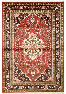 Tappeto Hamadan Stilizzato Rosso Blu Scuro 106x152 Cm