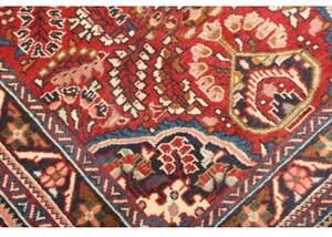 Tappeto Hamadan Stilizzato Rosso Mattone Blu Scuro 107x165 Cm