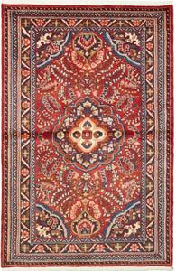 Tappeto Hamadan Stilizzato Rosso Mattone Blu Scuro 107x165 Cm