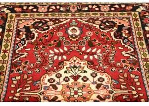 Tappeto Hamadan Stilizzato Rosso Blu Scuro 106x152 Cm