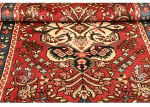 Tappeto Hamadan Medaglione Floreale Rosso Azzurro 110x166 Cm