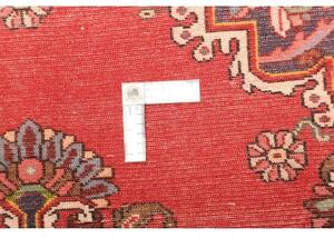 Tappeto Hamadan Stilizzato Rosso Blu Scuro 111x143 Cm
