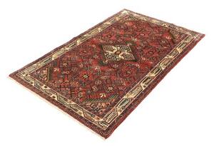 Tappeto Hamadan Stilizzato Rosso Mattone Blu Notte 100x157 Cm
