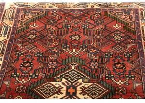 Tappeto Hamadan Stilizzato Rosso Mattone Blu Notte 100x157 Cm