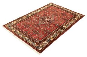 Tappeto Hamadan Stilizzato Rosso Blu Scuro 102x140 Cm