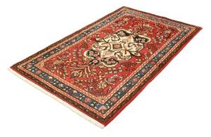 Tappeto Hamadan Medaglione Floreale Rosso Azzurro 110x166 Cm
