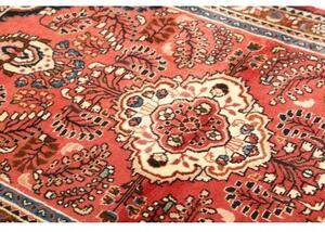 Tappeto Hamadan Stilizzato Rosso Corallo Avorio 105x158 Cm