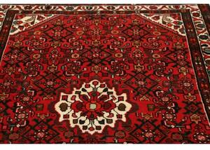 Tappeto Hamadan Stilizzato Rosso Nero 138x190 Cm