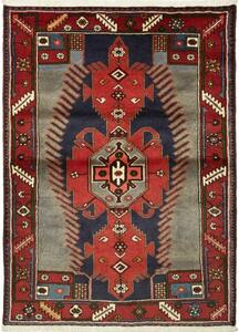 Tappeto Hamadan Stilizzato Rosso Blu 108x150 Cm