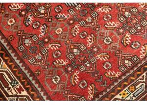Tappeto Hamadan Stilizzato Rosso Blu Scuro 102x140 Cm