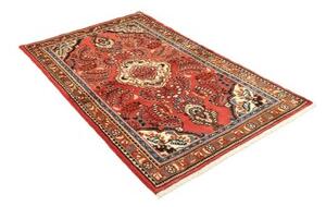 Tappeto Hamadan Stilizzato Rosso Corallo Avorio 105x158 Cm