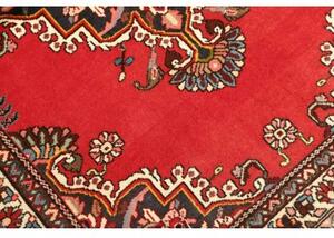 Tappeto Hamadan Stilizzato Rosso Blu Scuro 111x143 Cm