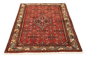 Tappeto Hamadan Stilizzato Rosso Blu Scuro 102x140 Cm