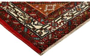 Tappeto Hamadan Stilizzato Rosso Avorio 150x198 Cm