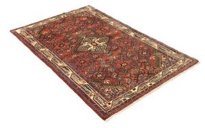 Tappeto Hamadan Stilizzato Rosso Mattone Blu Notte 100x157 Cm