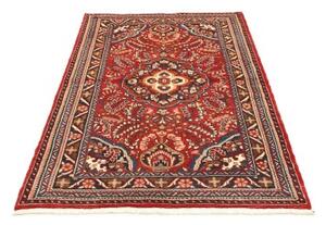 Tappeto Hamadan Stilizzato Rosso Mattone Blu Scuro 107x165 Cm