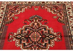 Tappeto Hamadan Stilizzato Rosso Blu Scuro 111x143 Cm